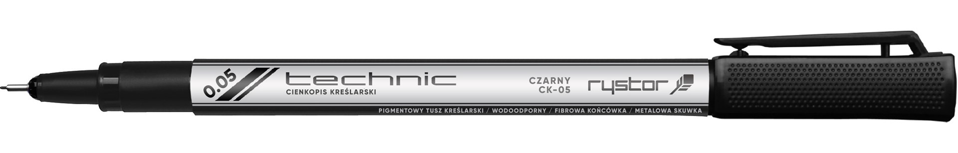 Cienkopis kreślarski Rystor Technic, 0,05mm czarny